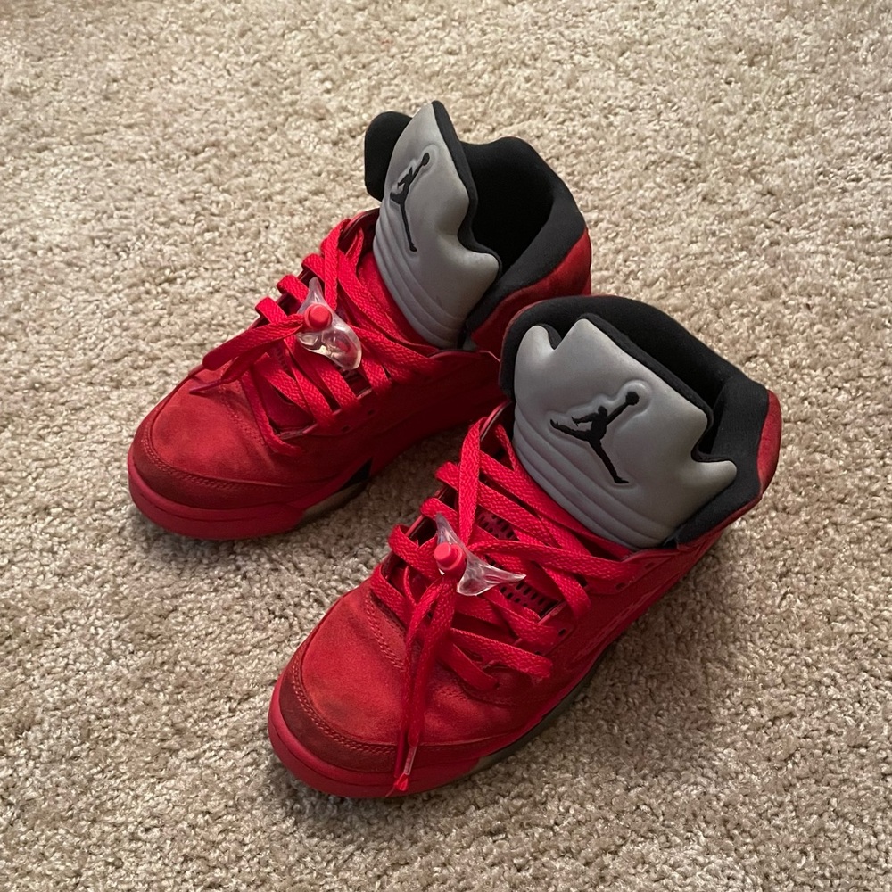 Red Suede Jordan 5’s